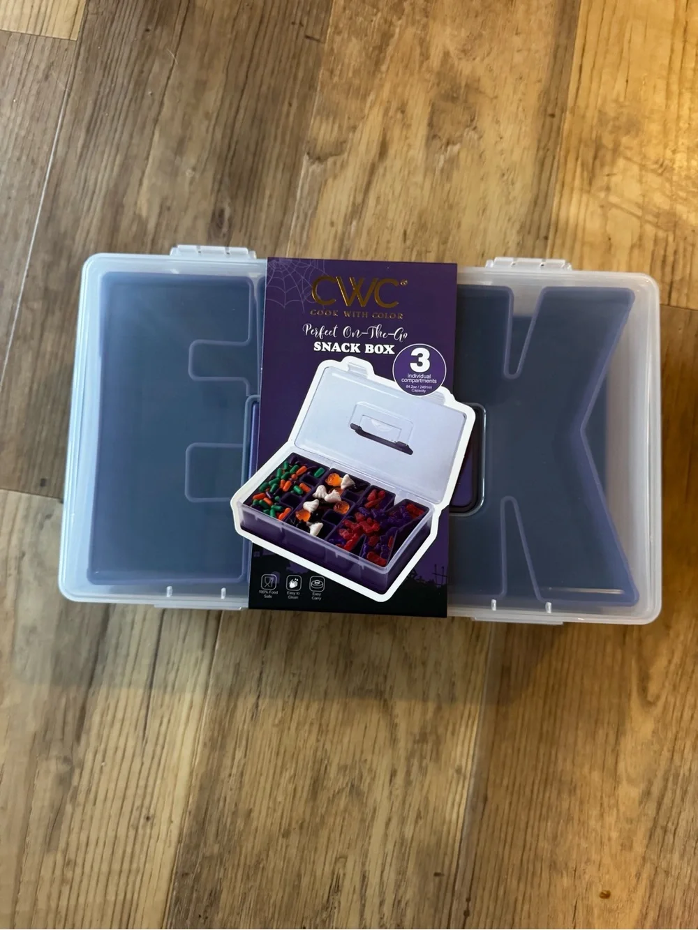 NWT Set of 2 CWC BOO & EEK Halloween Snackle Box Food Storage Containers